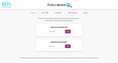 Desktop Screenshot of bda-findadentist.org.uk